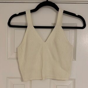 Lululemon Cream Ribbed Knit Women's Top